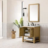 Breckenridge 30" Single Vanity, Light Natural Oak w/ 3 CM Ethereal Noctis Top