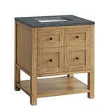 Breckenridge 30" Single Vanity, Light Natural Oak w/ 3 CM Parisien Bleu Top