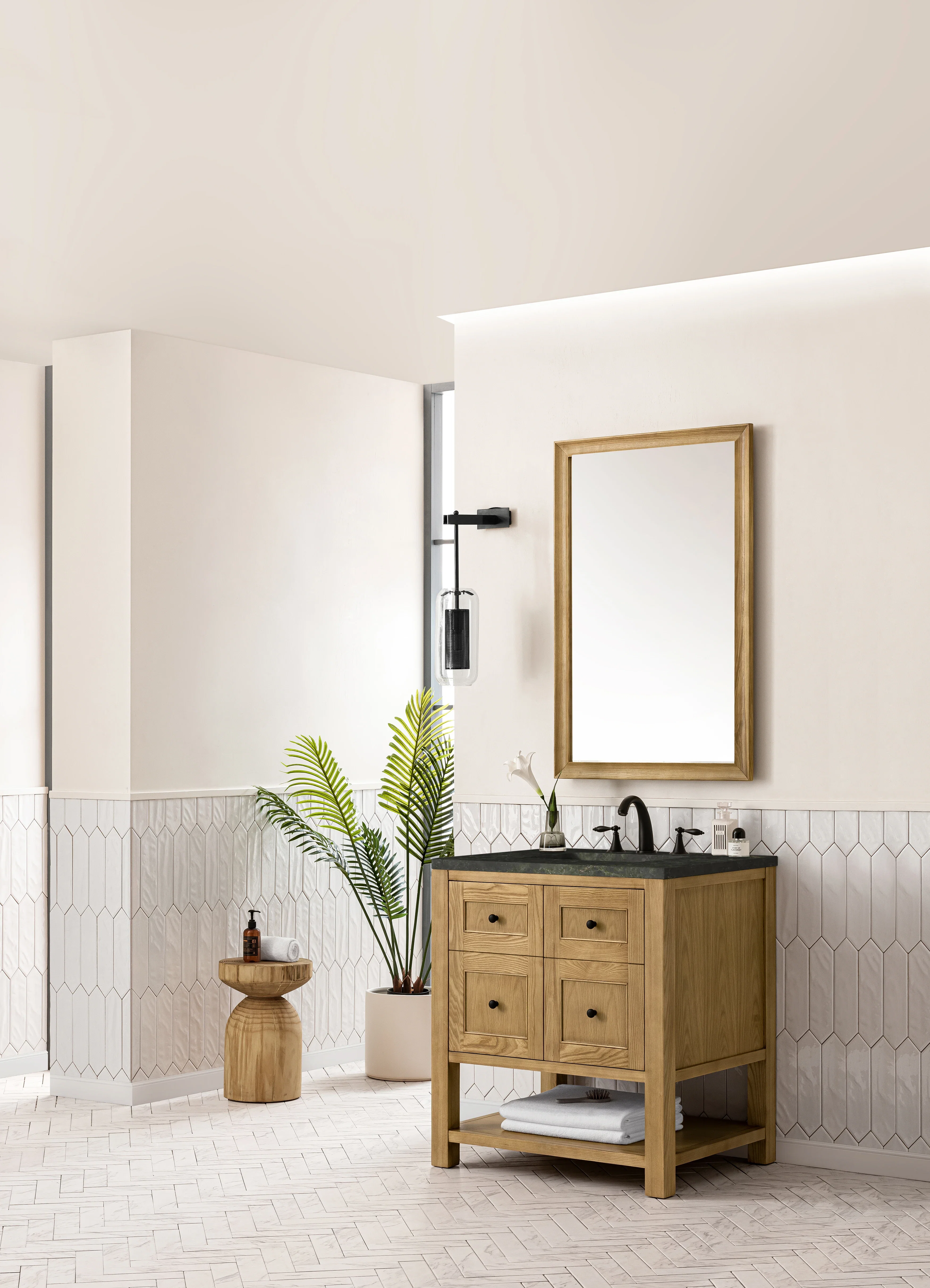 Breckenridge 30" Single Vanity, Light Natural Oak, w/ 3 CM Phantome Eclos Top