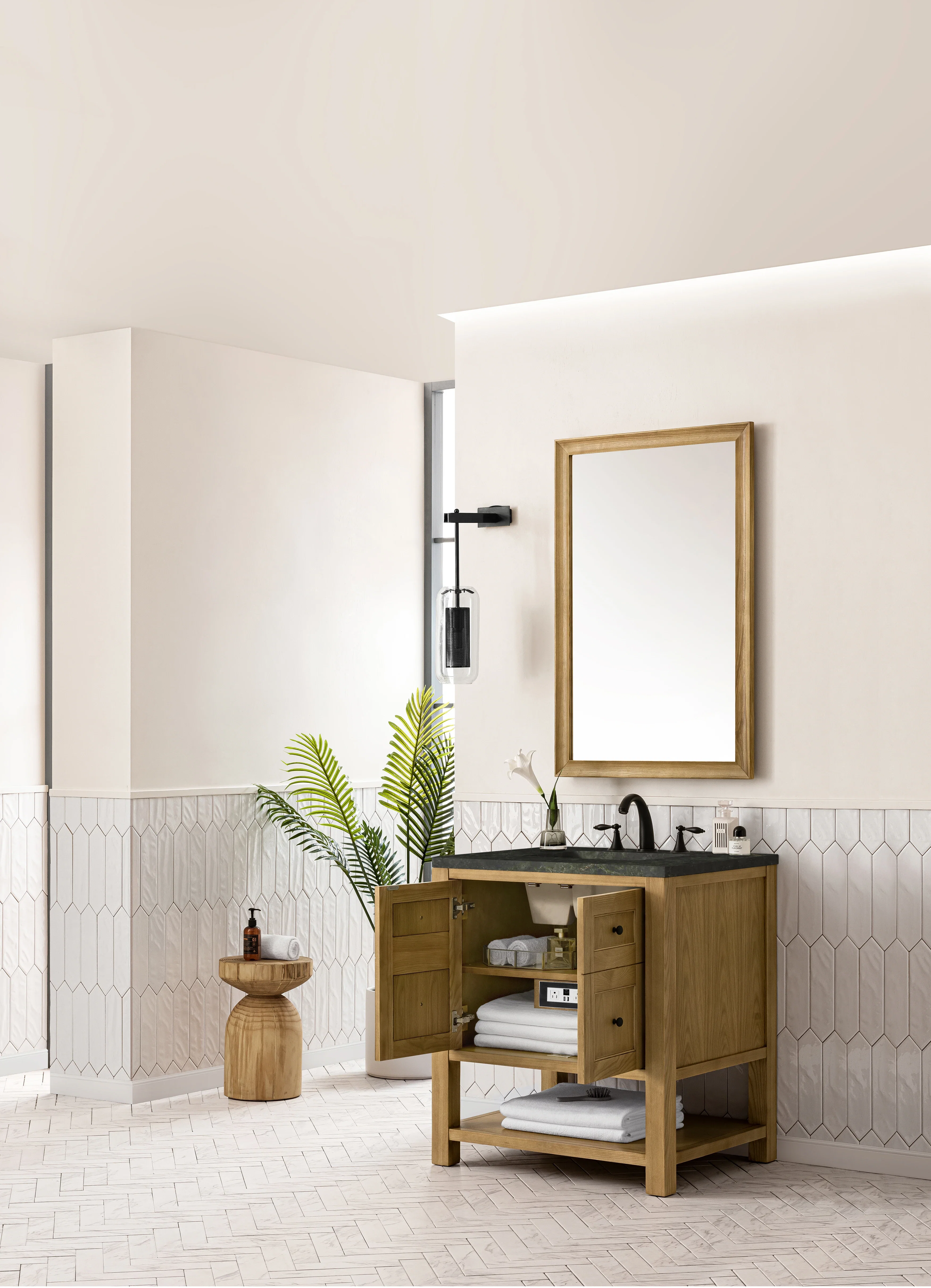 Breckenridge 30" Single Vanity, Light Natural Oak, w/ 3 CM Phantome Eclos Top
