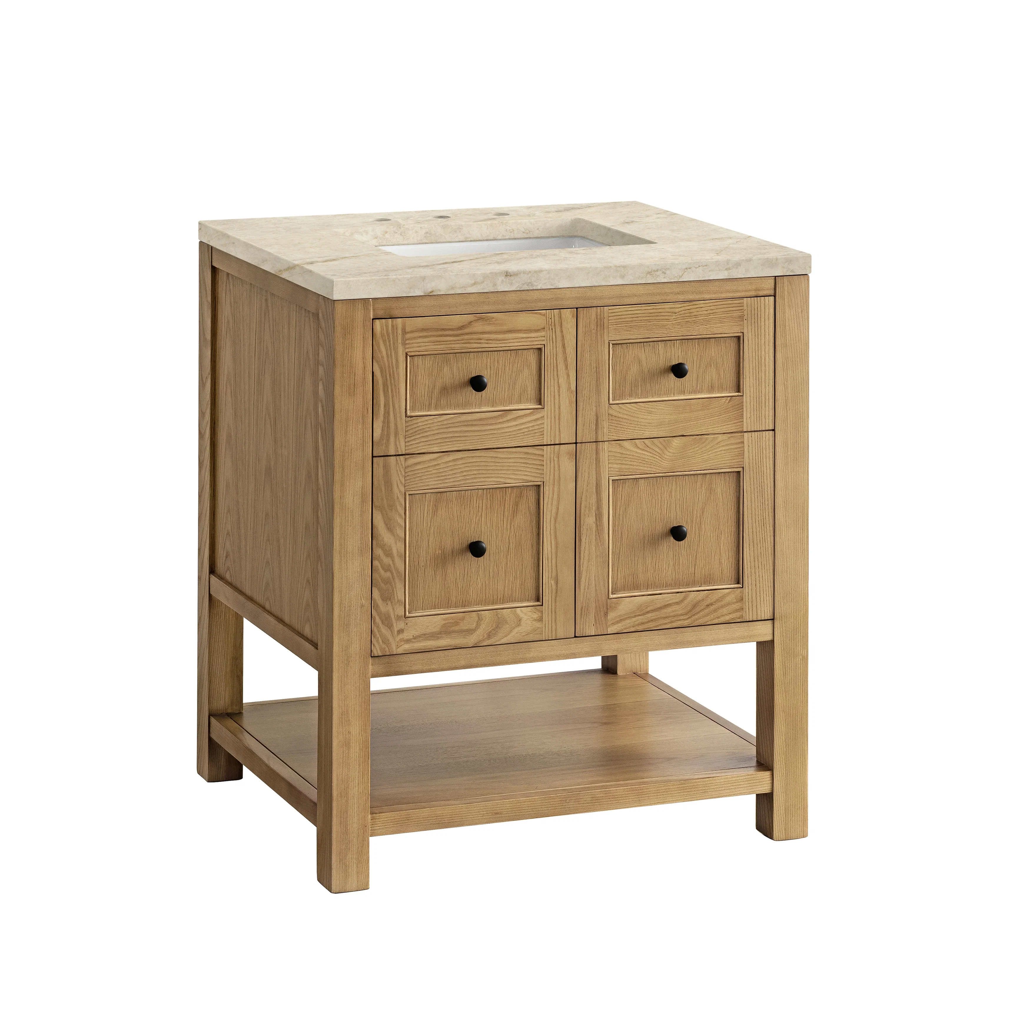 Breckenridge 30" Single Vanity, Light Natural Oak, w/ 3 CM Tajnar Eclos Top