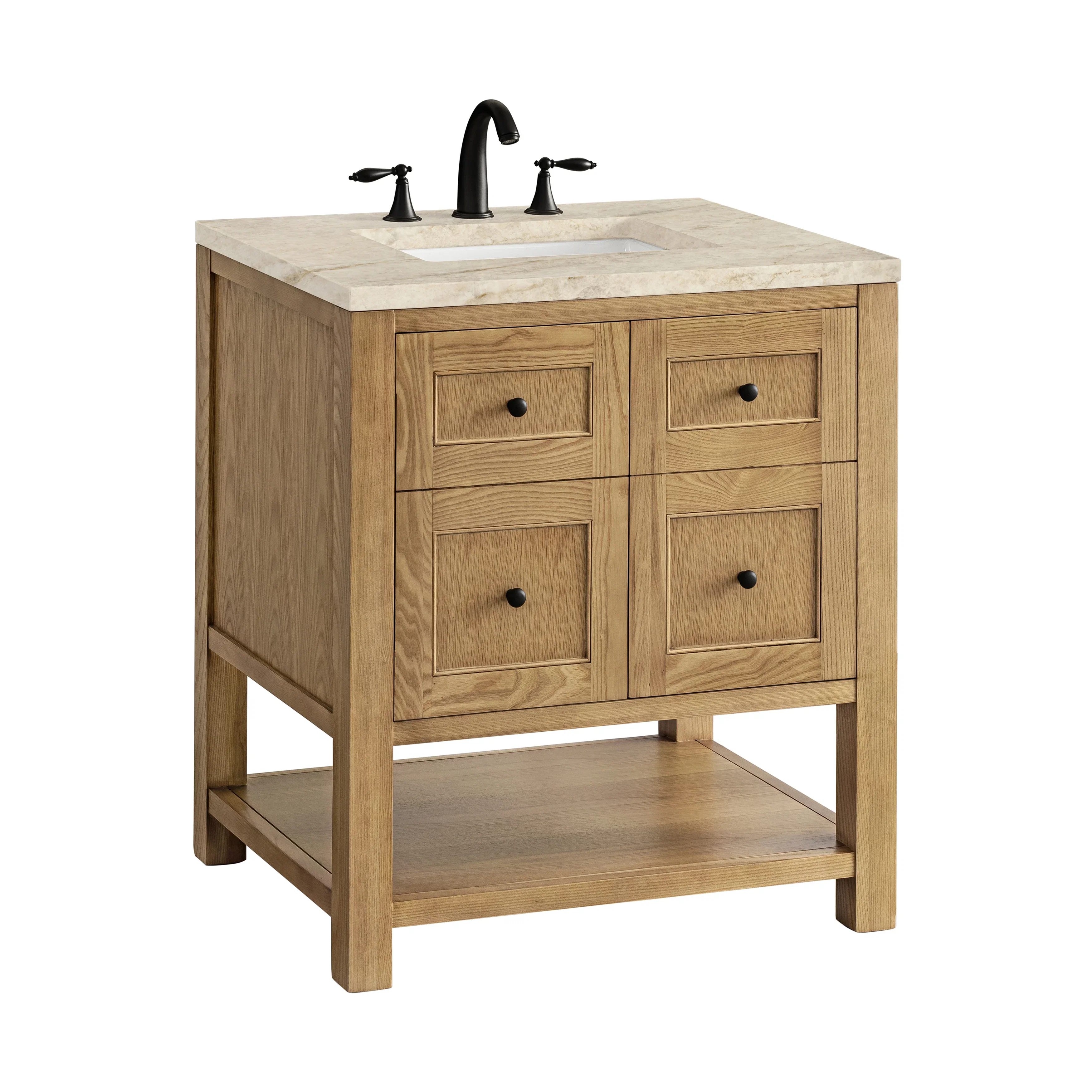 Breckenridge 30" Single Vanity, Light Natural Oak, w/ 3 CM Tajnar Eclos Top