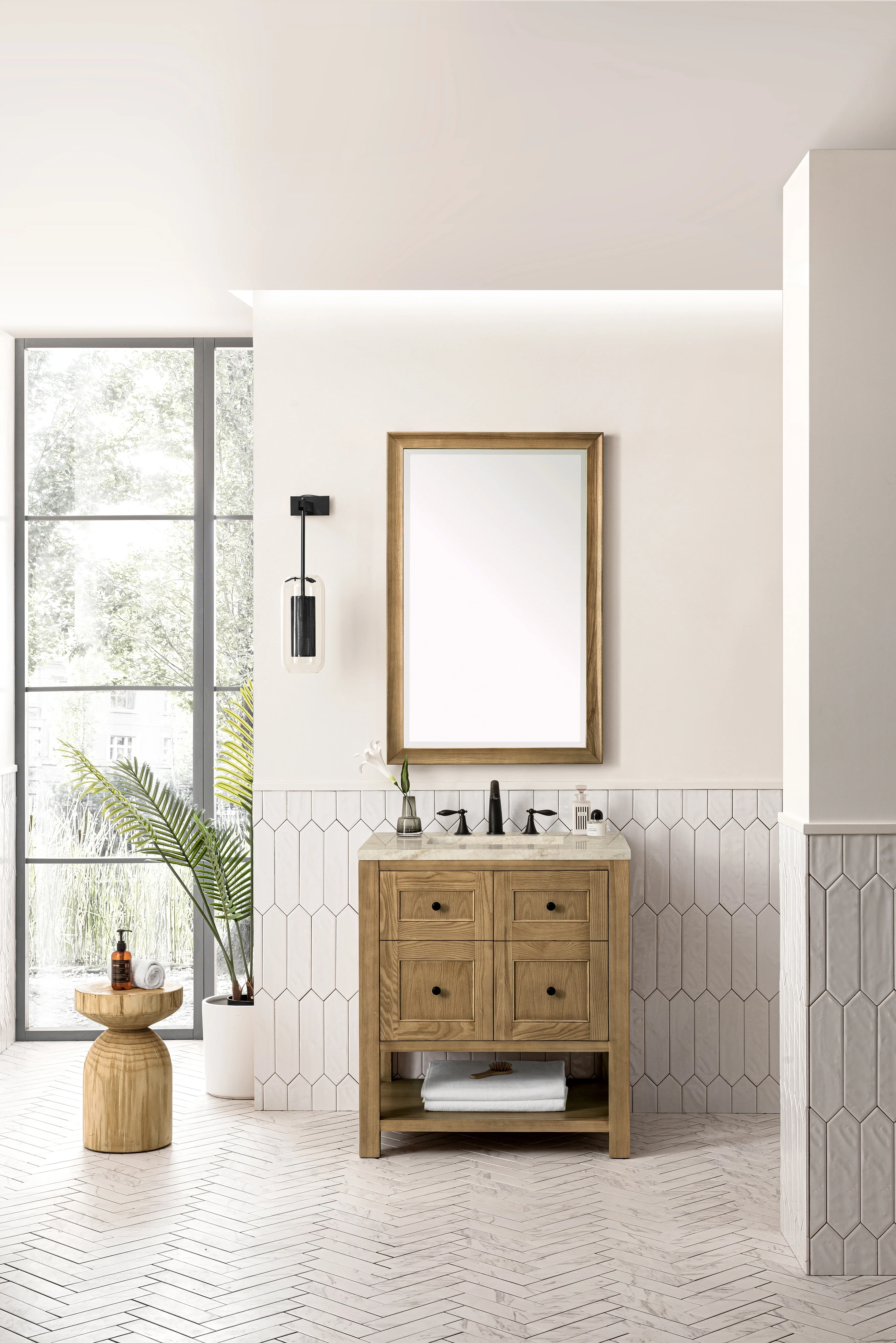 Breckenridge 30" Single Vanity, Light Natural Oak, w/ 3 CM Tajnar Eclos Top