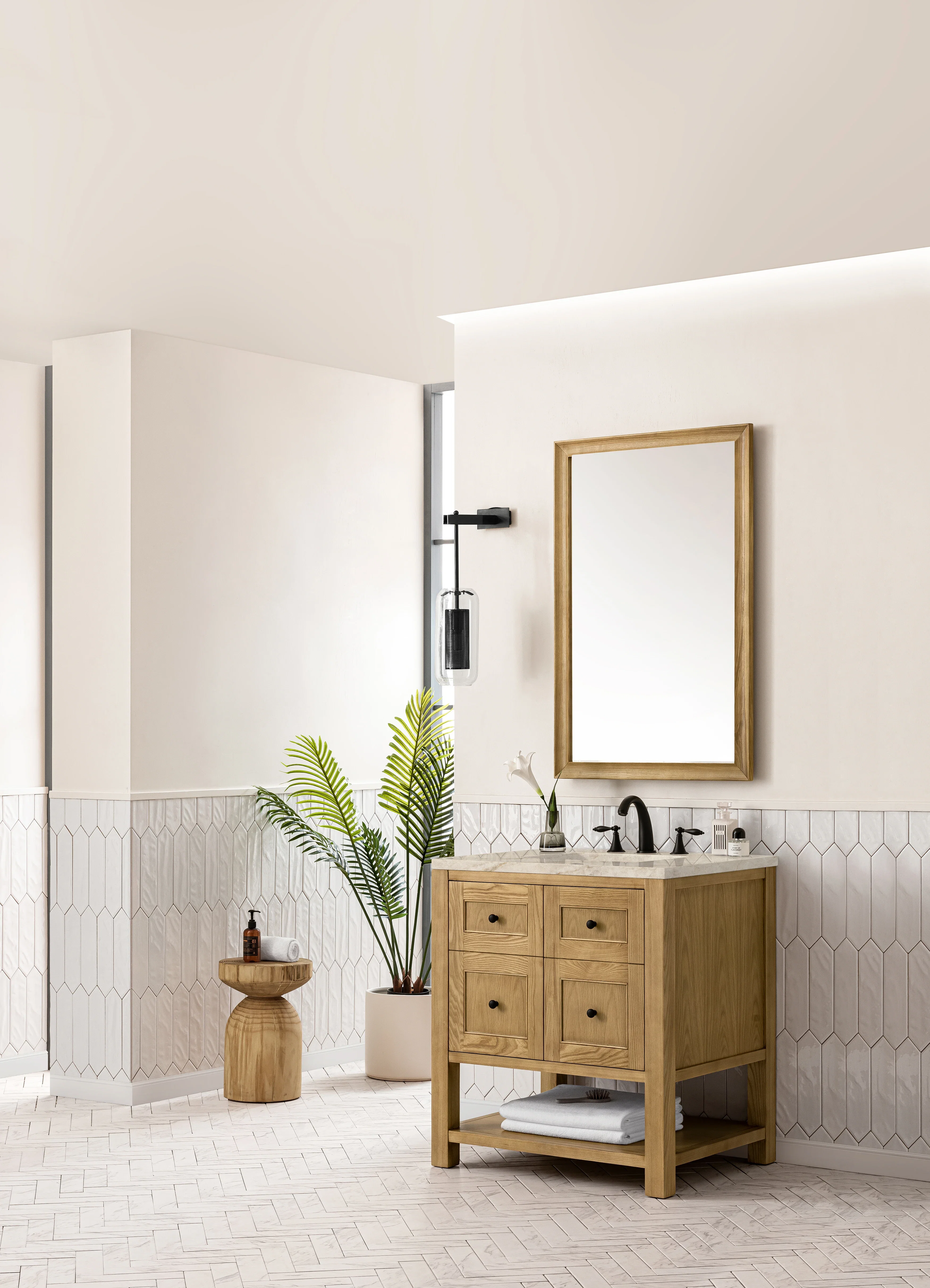 Breckenridge 30" Single Vanity, Light Natural Oak, w/ 3 CM Tajnar Eclos Top
