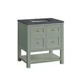 Breckenridge 30" Single Vanity, Smokey Celadon w/ 3 CM Charcoal Soapstone Top