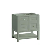 Breckenridge 30" Single Vanity, Smokey Celadon w/ 3 CM Eternal Jasmine Pearl Top