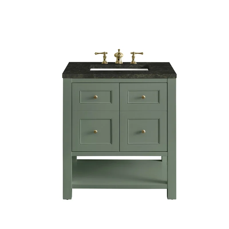 Breckenridge 30" Single Vanity, Smokey Celadon, w/ 3 CM Phantome Eclos Top