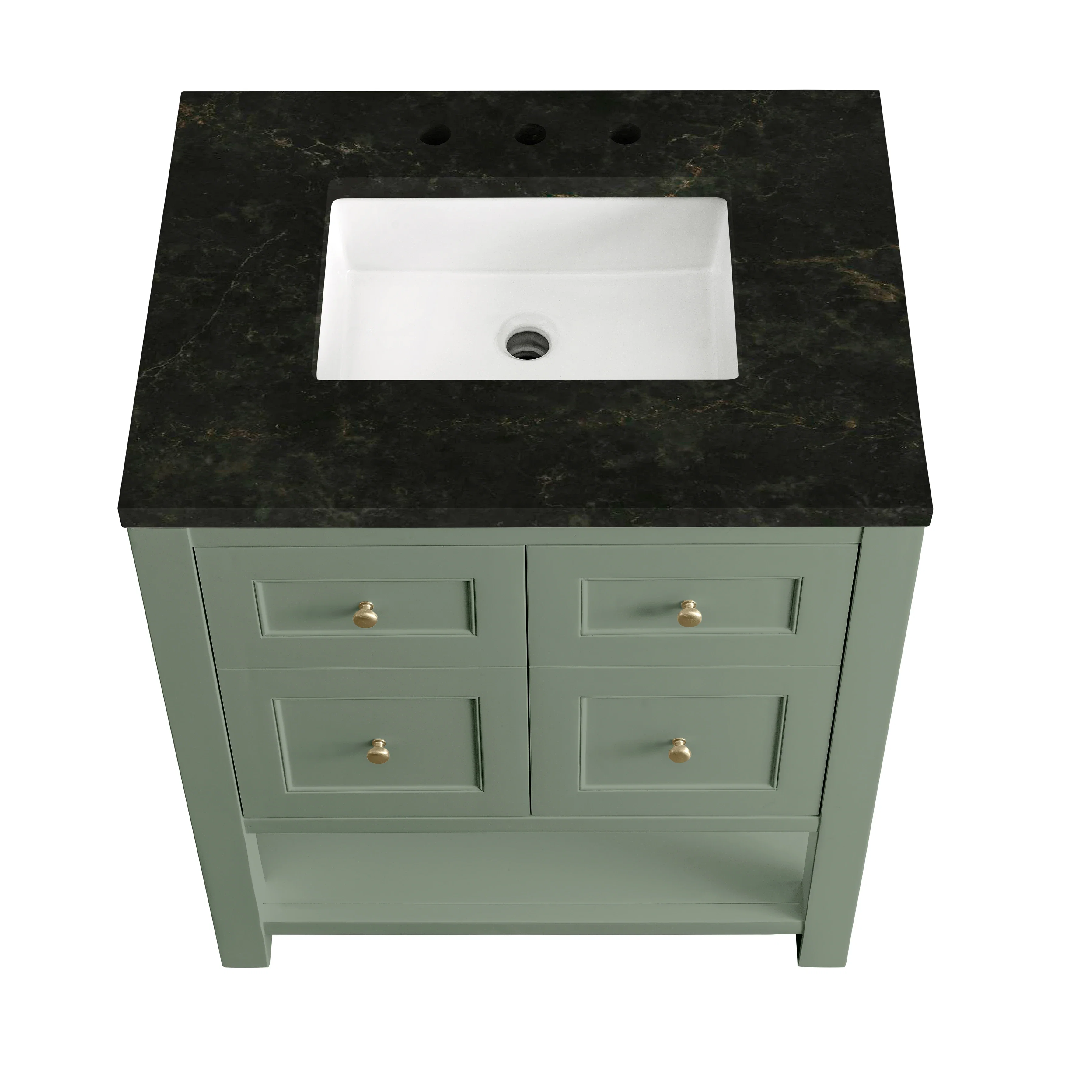 Breckenridge 30" Single Vanity, Smokey Celadon, w/ 3 CM Phantome Eclos Top