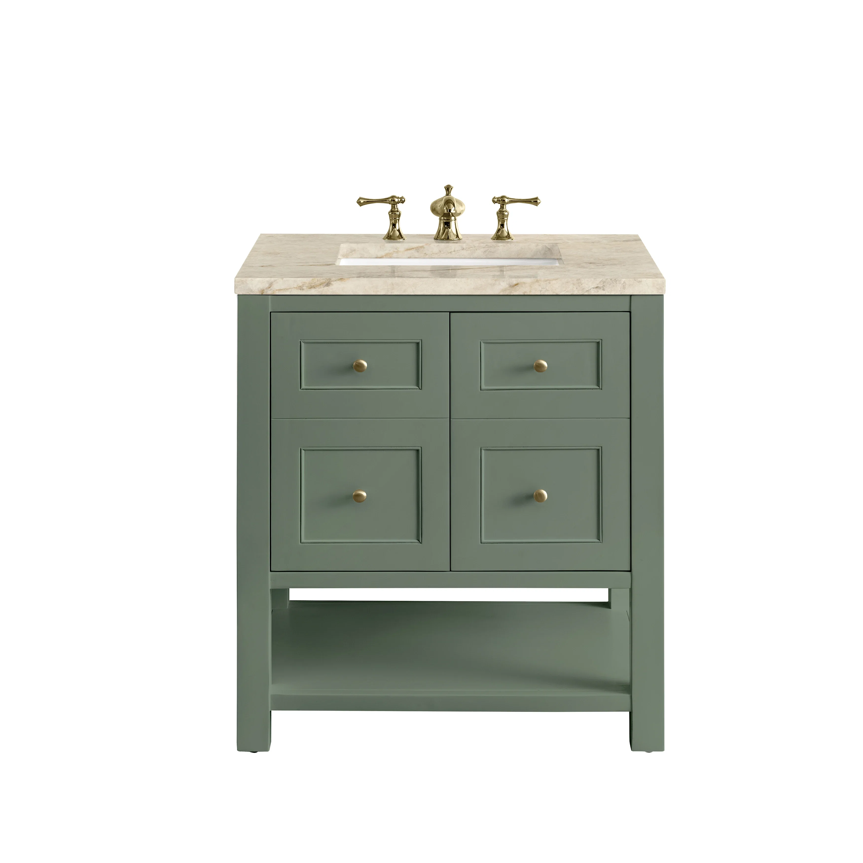 Breckenridge 30" Single Vanity, Smokey Celadon, w/ 3 CM Tajnar Eclos Top