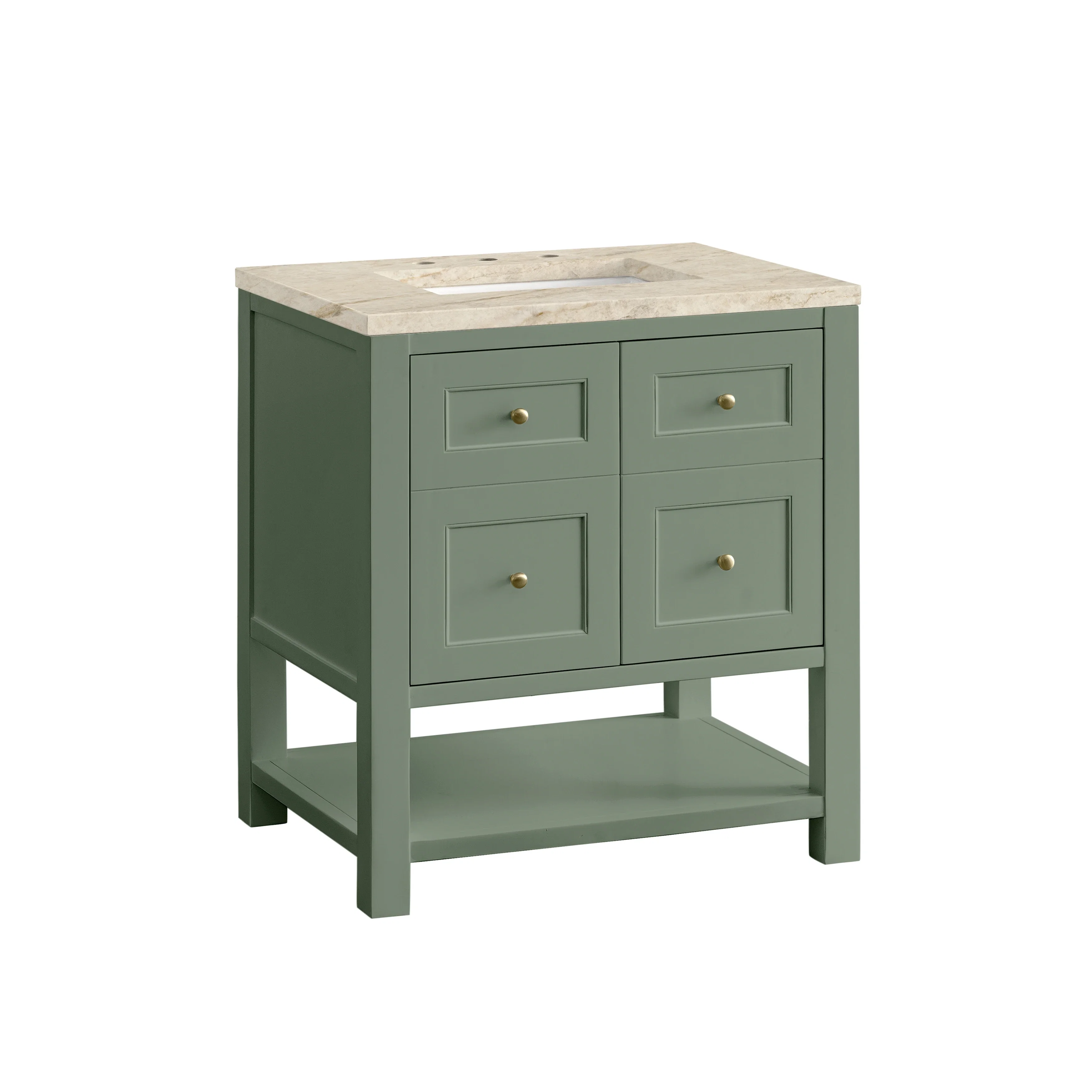 Breckenridge 30" Single Vanity, Smokey Celadon, w/ 3 CM Tajnar Eclos Top