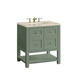 Breckenridge 30" Single Vanity, Smokey Celadon, w/ 3 CM Tajnar Eclos Top