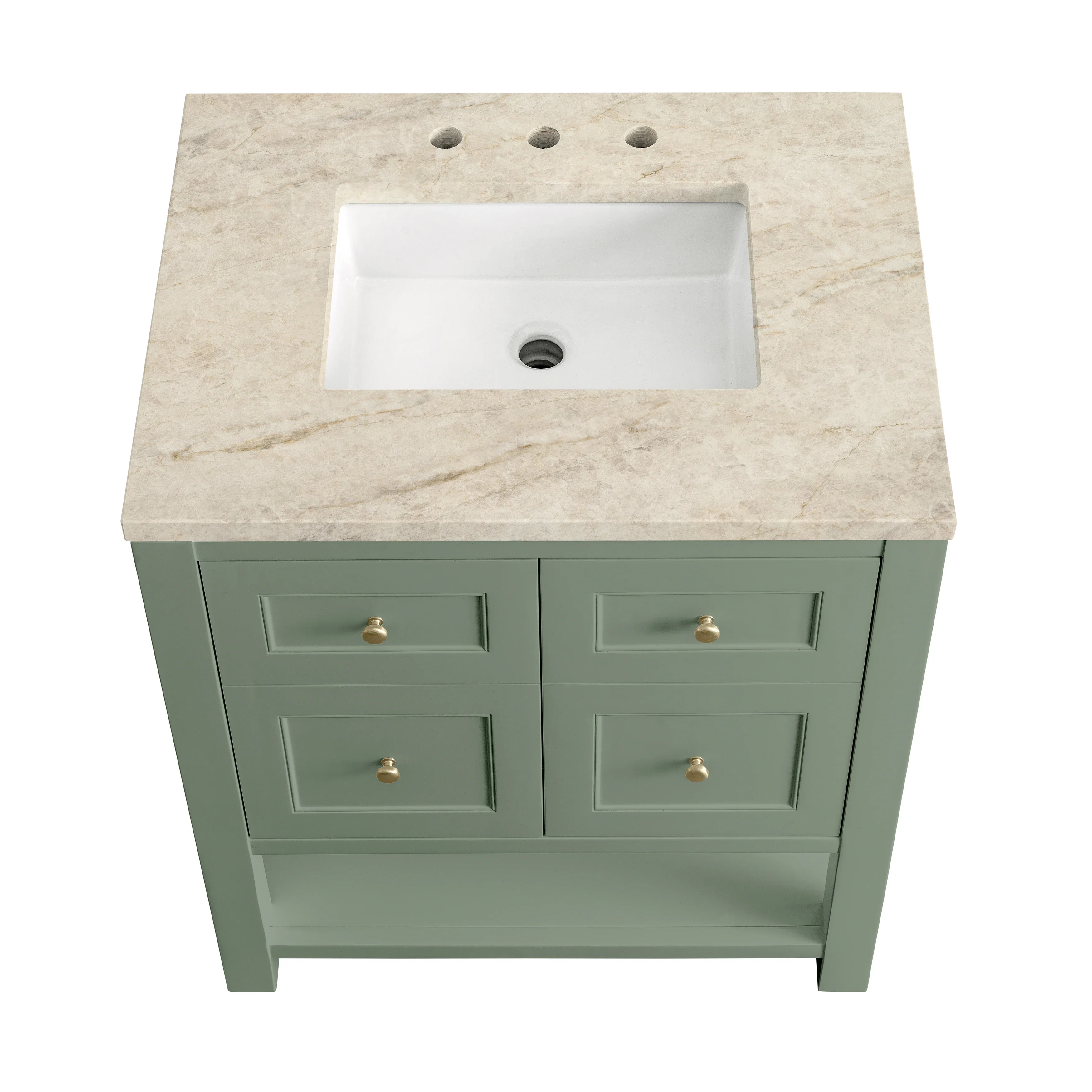 Breckenridge 30" Single Vanity, Smokey Celadon, w/ 3 CM Tajnar Eclos Top