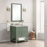 Breckenridge 30" Single Vanity, Smokey Celadon w/ 3 CM Victorian Silver Top
