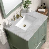 Breckenridge 30" Single Vanity, Smokey Celadon w/ 3 CM Victorian Silver Top