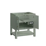 Breckenridge 30" Single Vanity, Smokey Celadon w/ 3 CM White Zeus Top