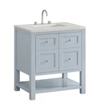 Breckenridge 30" Single Vanity, Serenity Blue, w/ 3 CM Lime Delight Quartz Top