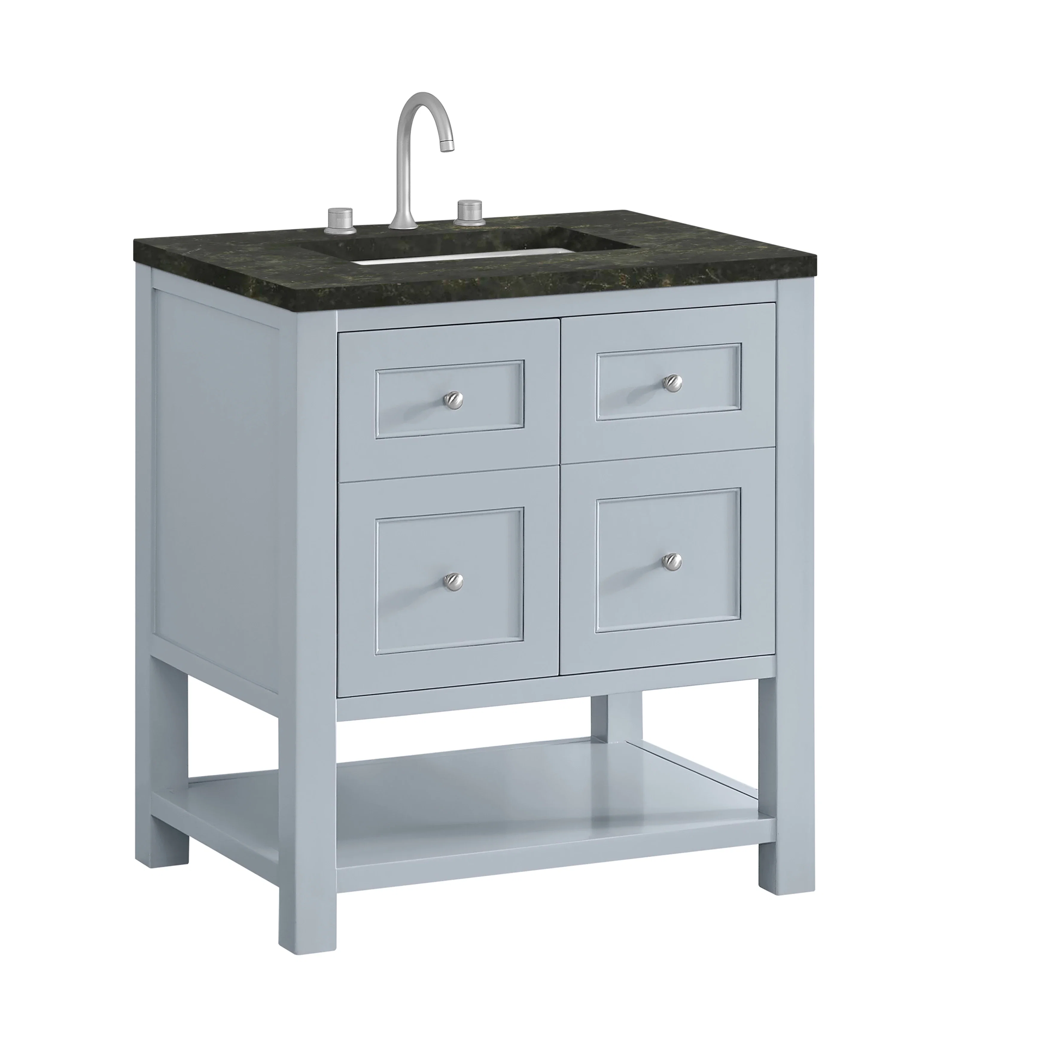 Breckenridge 30" Single Vanity, Serenity Blue, w/ 3 CM Phantome Eclos Top