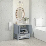 Breckenridge 30" Single Vanity, Serenity Blue, w/ 3 CM Siberian Silestone Top