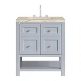 Breckenridge 30" Single Vanity, Serenity Blue, w/ 3 CM Tajnar Eclos Top