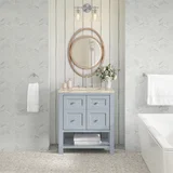 Breckenridge 30" Single Vanity, Serenity Blue, w/ 3 CM Tajnar Eclos Top