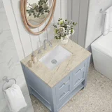 Breckenridge 30" Single Vanity, Serenity Blue, w/ 3 CM Tajnar Eclos Top