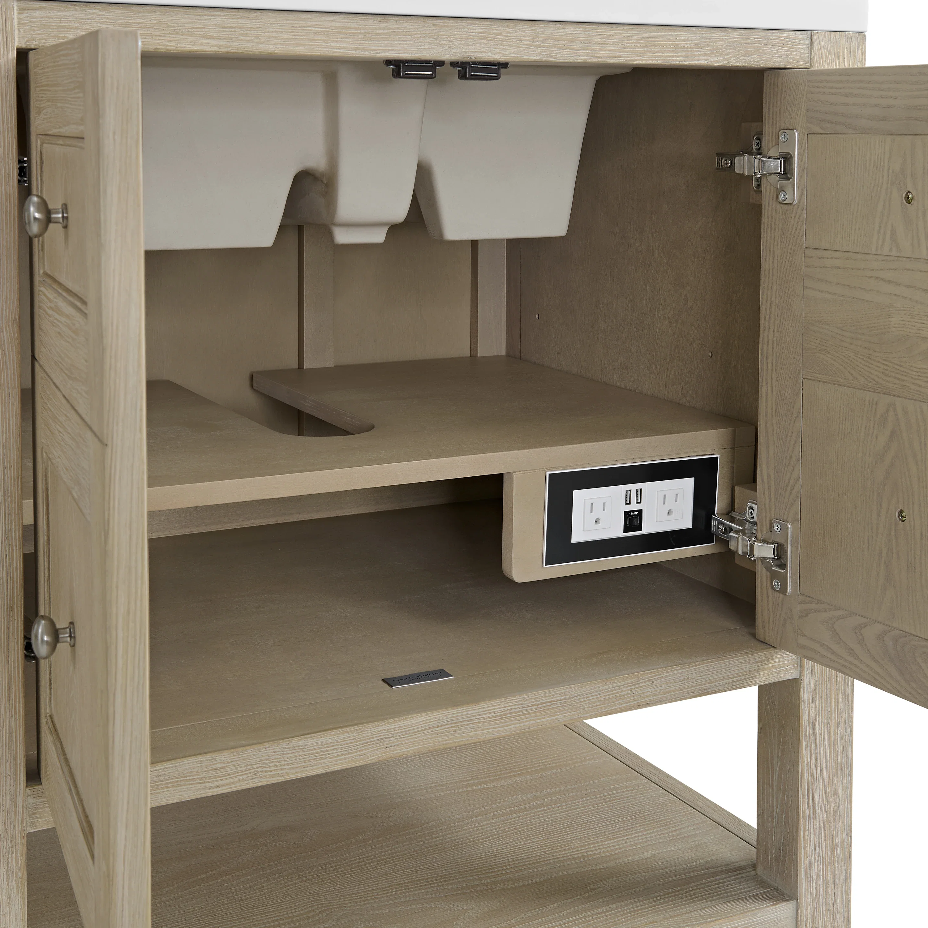 Breckenridge 30" Single Vanity, Whitewashed Oak w/ 3 CM Lime Delight Silestone Top