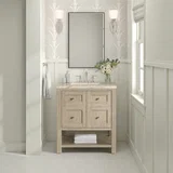 Breckenridge 30" Single Vanity, Whitewashed Oak, w/ 3 CM Tajnar Eclos Top