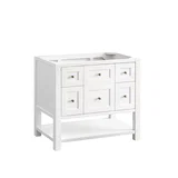 Breckenridge 36" Single Vanity, Bright White w/ 3 CM Ethereal Noctis Top