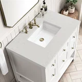 Breckenridge 36" Single Vanity, Bright White w/ 3 CM Lime Delight Top
