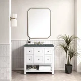 Breckenridge 36" Single Vanity, Bright White w/ 3 CM Parisien Bleu Top