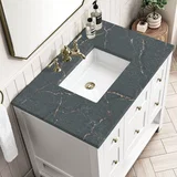 Breckenridge 36" Single Vanity, Bright White w/ 3 CM Parisien Bleu Top
