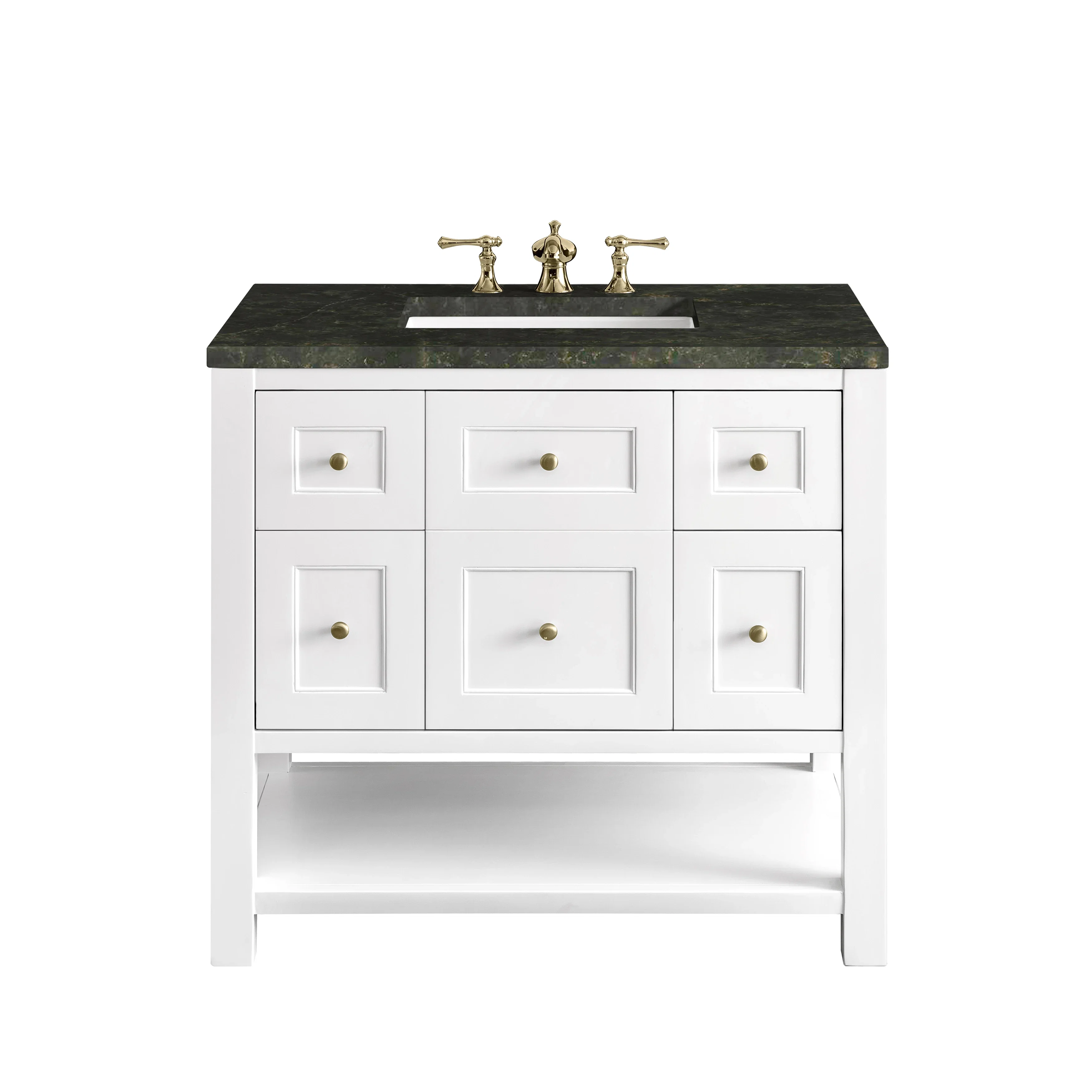 Breckenridge 36" Single Vanity, Bright White, w/ 3 CM Phantome Eclos Top