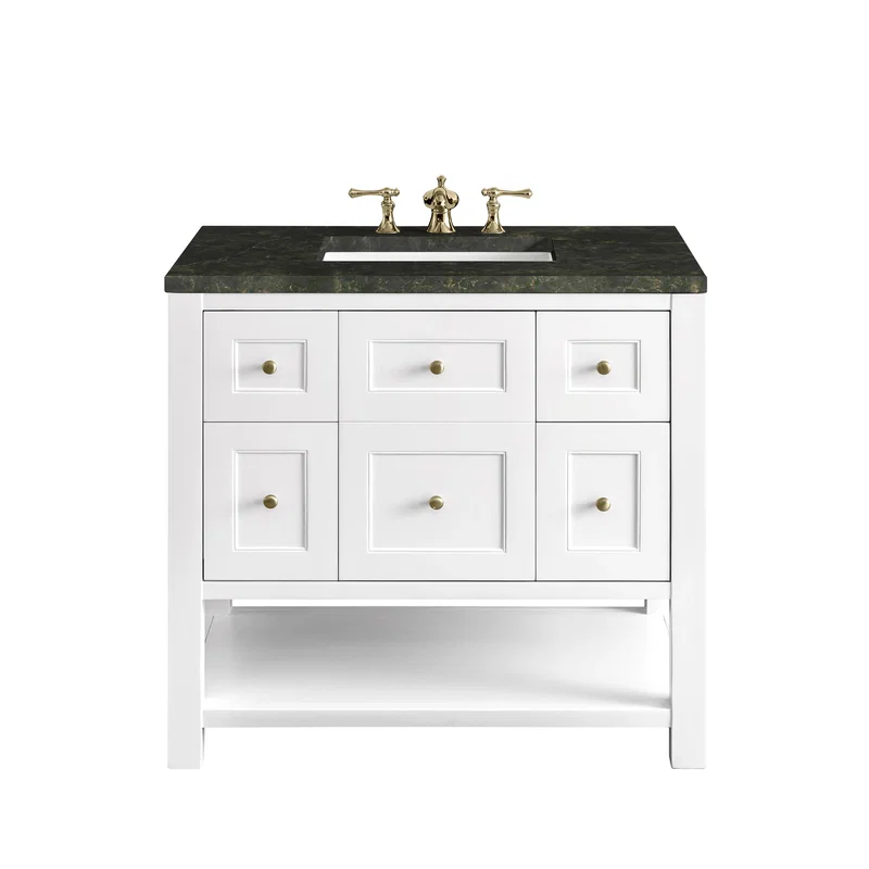 Breckenridge 36" Single Vanity, Bright White, w/ 3 CM Phantome Eclos Top