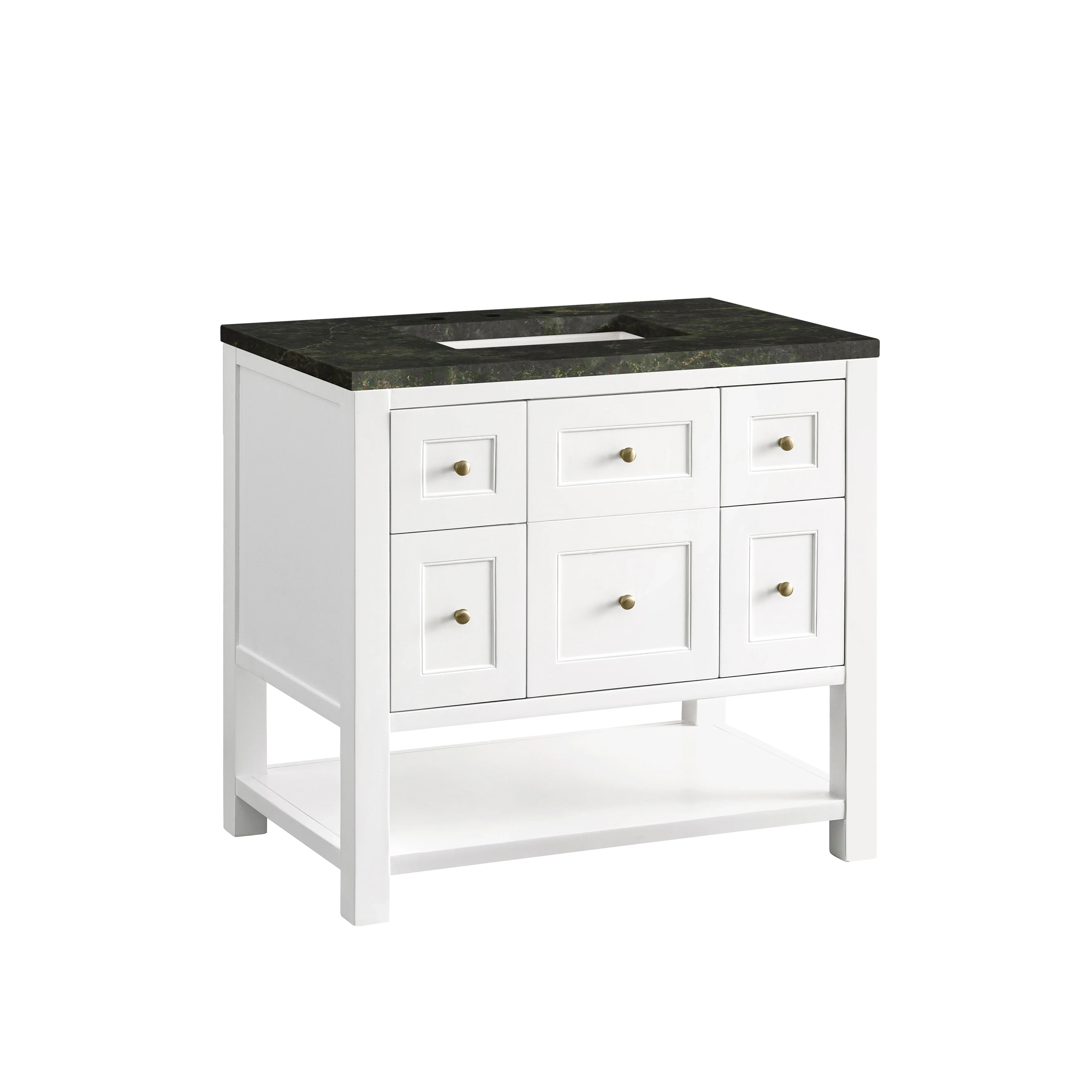 Breckenridge 36" Single Vanity, Bright White, w/ 3 CM Phantome Eclos Top