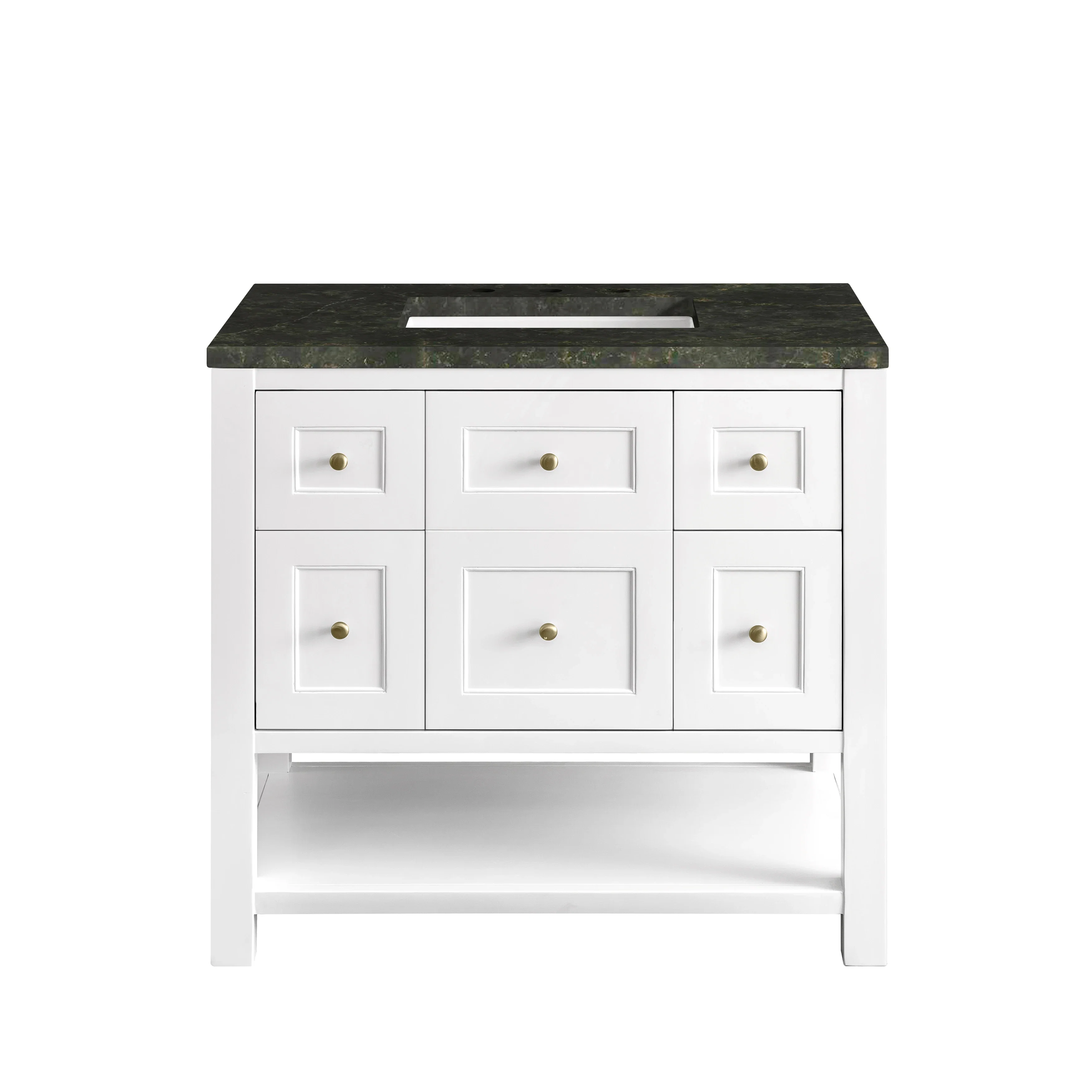 Breckenridge 36" Single Vanity, Bright White, w/ 3 CM Phantome Eclos Top