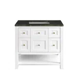 Breckenridge 36" Single Vanity, Bright White, w/ 3 CM Phantome Eclos Top