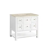 Breckenridge 36" Single Vanity, Bright White, w/ 3 CM Tajnar Eclos Top