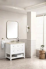 Breckenridge 36" Single Vanity, Bright White, w/ 3 CM Tajnar Eclos Top