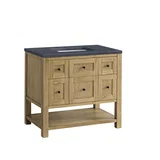 Breckenridge 36" Single Vanity, Light Natural Oak w/ 3 CM Charcoal Soapstone Top