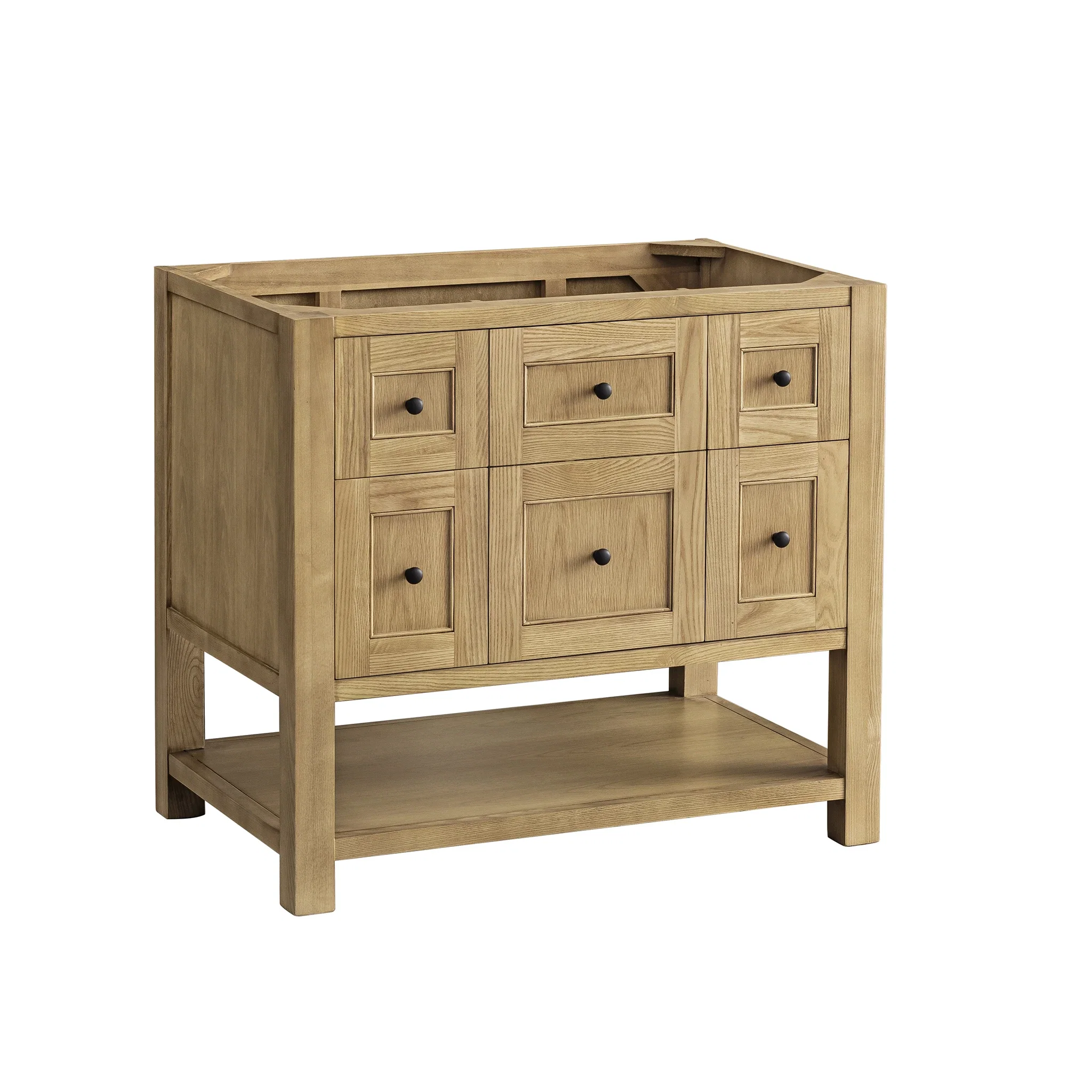 Breckenridge 36" Single Vanity, Light Natural Oak w/ 3 CM Eternal Jasmine Pearl Top