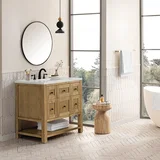 Breckenridge 36" Single Vanity, Light Natural Oak w/ 3 CM Lime Delight Top