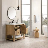 Breckenridge 36" Single Vanity, Light Natural Oak w/ 3 CM Lime Delight Top