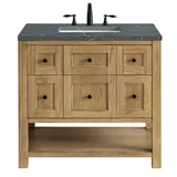 Breckenridge 36" Single Vanity, Light Natural Oak w/ 3 CM Parisien Bleu Top
