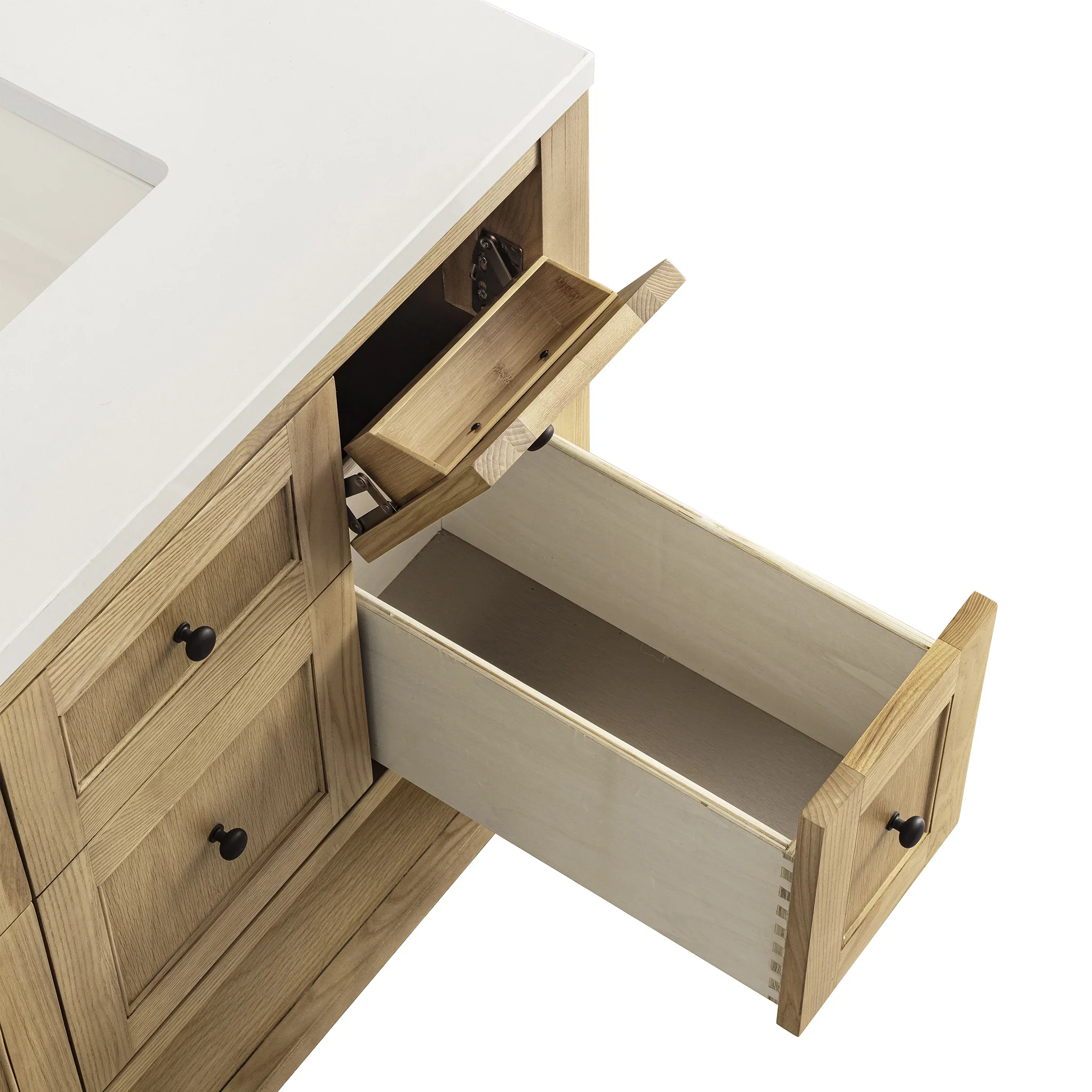 Breckenridge 36" Single Vanity, Light Natural Oak, w/ 3 CM Tajnar Eclos Top