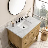 Breckenridge 36" Single Vanity, Light Natural Oak w/ 3 CM Victorian Silver Top