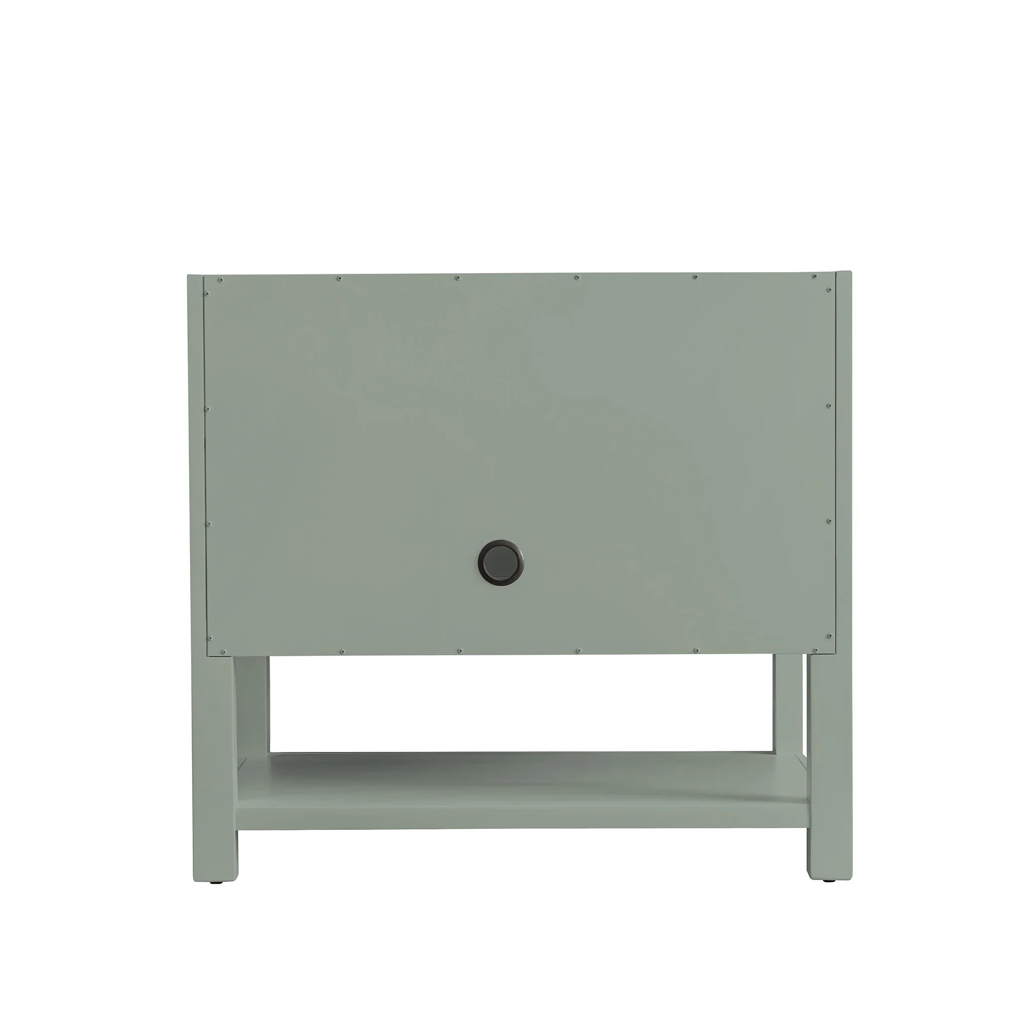 Breckenridge 36" Single Vanity, Smokey Celadon w/ Single Hole 3 CM White Zeus Top & Backsplash
