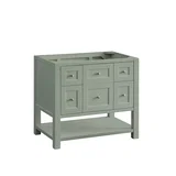 Breckenridge 36" Single Vanity, Smokey Celadon w/ 3 CM Eternal Jasmine Pearl Top