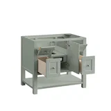 Breckenridge 36" Single Vanity, Smokey Celadon w/ 3 CM Eternal Jasmine Pearl Top