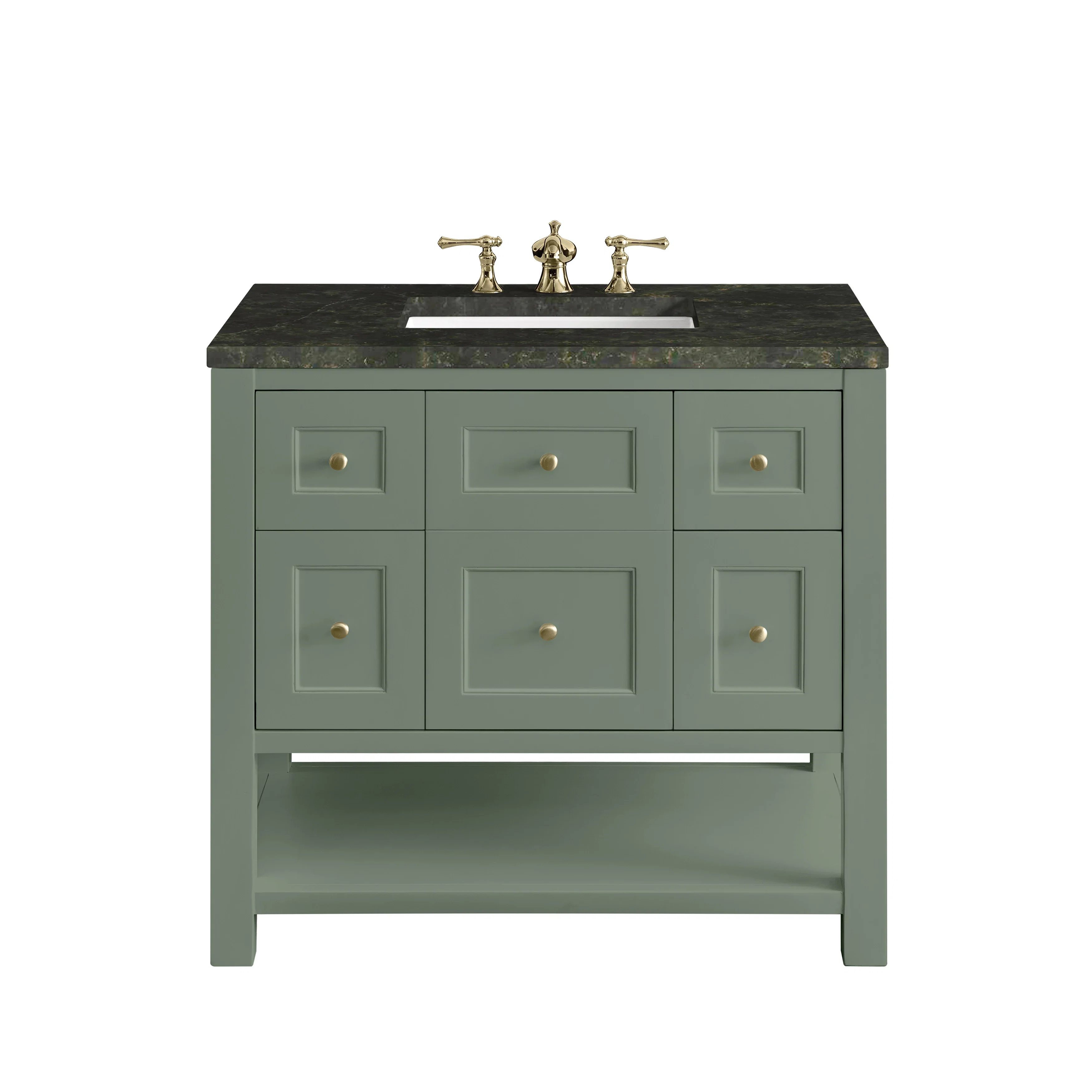 Breckenridge 36" Single Vanity, Smokey Celadon, w/ 3 CM Phantome Eclos Top
