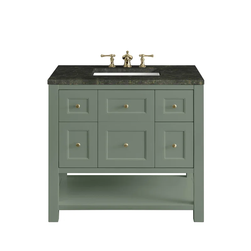 Breckenridge 36" Single Vanity, Smokey Celadon, w/ 3 CM Phantome Eclos Top